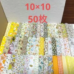 はぎれ 黄系 10×10 50枚まとめ売り③