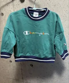 【新品・タグ付】Champion トレーナー グレー×グリーン 90