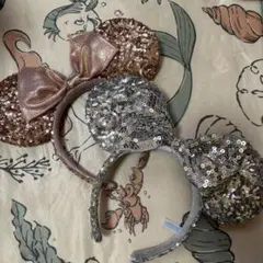 ディズニー　ミニー　カチューシャ　スパンコール