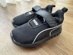 PUMA プーマ キッズ スニーカー 14cm 黒 軽量 ベルクロ 通園 通学