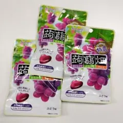【 未開封 】マンナンライフ 蒟蒻畑 濃縮 ぶどう グミ 3袋のサムネイル