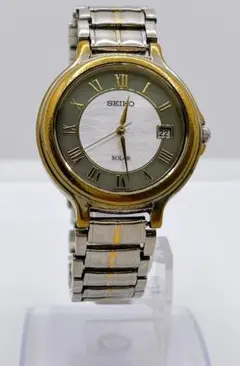 ⭐稼働品⭐セイコー SEIKO ソーラー 腕時計 シルバー/ゴールド