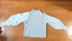 AZUL by moussy ハイネックニット グレー S