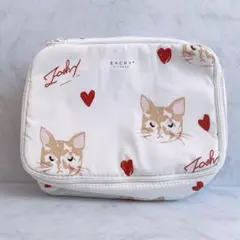【ラスト1点】新品 ねこ 化粧ポーチ メイクポーチ コスメ 大容量 ジェラピケ