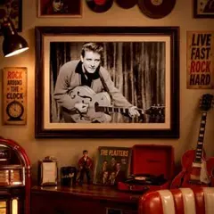 エディ・コクラン Eddie Cochran 額入りロカビリー ポスター - メルカリ