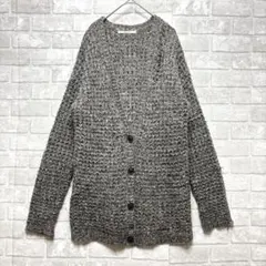 KBF ニットカーディガン F ブラウン系 オーバーサイズ ゆったり 仕事用