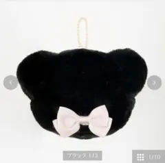 しまむら　青木美沙子さん　チェーン付きポーチ　ブラック　新品