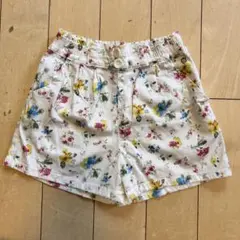 キッズ 花柄 ハーフパンツ 130cm