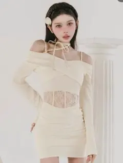 ダーリッチ Darich コルセットレースカットミニワンピース