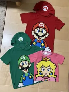USJ マリオ　ルイージ　ピーチ姫　キッズ　子供　Tシャツ　セット　ユニバ