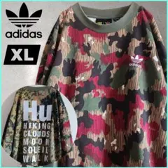 希少美品★アディダス ファレルウィリアムス コラボ 迷彩 トレーナー ゆるだぼ