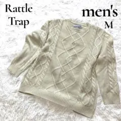 ラトルトラップ ケーブルニット セーター 白 M メンズビギ フィッシャーマンのサムネイル