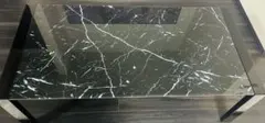 黒と白の大理石模様センターテーブル