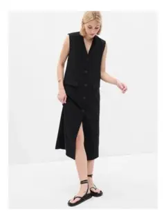gap ロングジレ　ベスト　ノースリーブジャケットのサムネイル