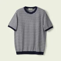 material様専用】グランサッソ 半袖ボーダーニット 48 クリーニング済