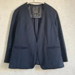 【美品】Reflect ノーカラージャケット 日本製 JQUALITY 黒 M