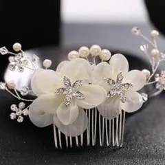 髪飾り 花 ヘアアクセ かんざし パール 留袖 和装 発表会 結婚式 入学式