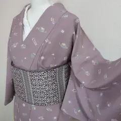 【三花】洗える着物　袷　京都小泉㈱　リサイクル　リユース