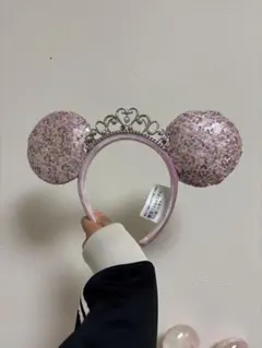 ディズニー ミッキー耳カチューシャ ティアラ付き