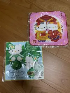 未開封2001年ご当地キティちゃん神戸限定プチタオルハンカチ北野異人館