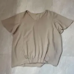 ベージュ ブラウスカットソー