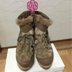 値下げ‼︎ファー付き厚底ブーティー♡