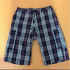 ★美品★BURBERRY BLACKLABEL ノバチェック ハーフパンツ 38 BURBERRY BLACK LABEL ノバチェック カーゴショーツ L程度