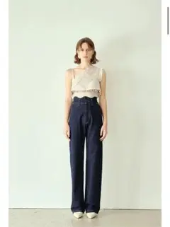 パンツ Eaphi wave design high waist denim 2size eaphi．wave design high waist denim - メルカリ