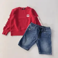 XLARGE KIDS 裏起毛トレーナー デニム　2点まとめ売り　110