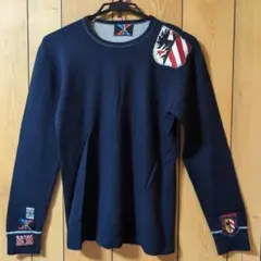 E-Play Enjoy ネイビー 長袖ニット(イタリア製)