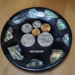 ニュージーランド アバロンシェル コインプレート