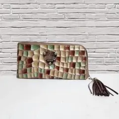 ATAO 長財布 レザー タッセル付き limo ヴィトロ/アドリアエメラルドのサムネイル