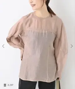【新品】SLOBE IENA シアーワッシャーブラウス FREE ピンクベージュ