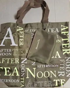 Afternoon Tea エコバッグ ポーチ付き カーキのサムネイル