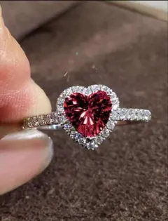アフリカ産 天然ハート型ピンクルビー7.2 CT 14kYGメッキ 指輪 新作、可愛いニ枚セット、ピンクハートリングセット サイズ8号 - メルカリ