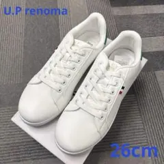 ⭐️【訳あり新品】U.P renoma9041WT/GRN/26cmスニーカー