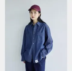 LEPSIM BIGデニムショート5分袖シャツ　ライトブルーのサムネイル