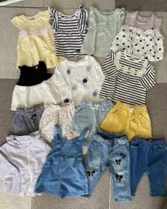 【petit main】トップス7枚　ボトムス6枚　アウター　サロペット　90