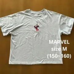 MARVEL スパイダーマン 刺繍 Tシャツ M(150~160) グレーブルーのサムネイル