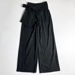 美品 アティセッション ウエストリボンパンツ 36 黒 - メルカリ