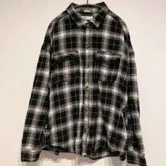 ホリスター ネルシャツ 【L】 チェック柄 オーバーサイズ モノトーン