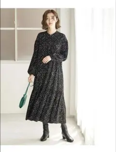 ROPE' PICNICロペピクニック 変形ドットぺプラムワンピース