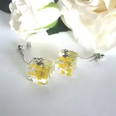 《値下げ》ミモザのチェーンピアス　＃1343