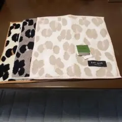 kate spade レオパード柄 タオルハンカチ 3枚セット