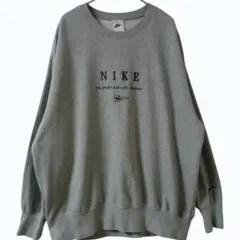 NIKE ナイキ スウェット トレーナー フロント刺繍ロゴ グレー XL