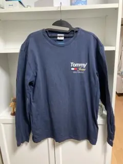 TOMMY JEANS トミージーンズ ロンT M ネイビー バックプリント