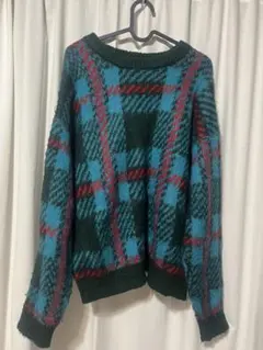 jouetie オーバーサイズチェック柄 ニット