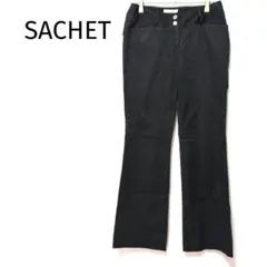 SACHET ブラック 黒 フレアパンツ シンプル