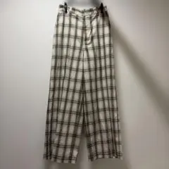 LAKOLE チェックワイドパンツ Mのサムネイル