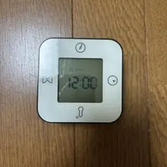デジタル置時計 ホワイト アラーム機能付き